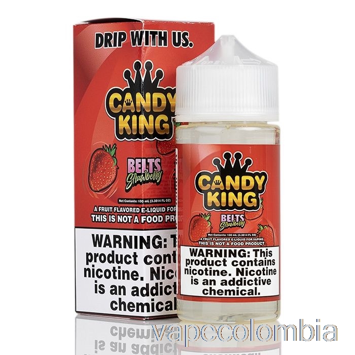 Cinturones Desechables Vape Fresa - Candy King - 100ml 0mg